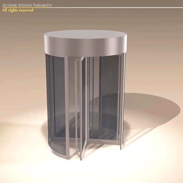 revolving door 3D Model .c4d .max .obj .3ds .fbx .stl .blend 