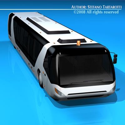 airport bus 3D Model .c4d .max .obj .3ds .fbx .stl .blend 