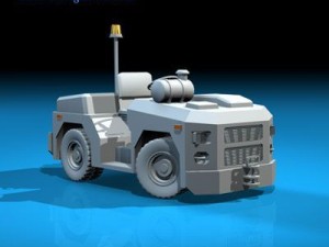 airport tow tractor3 3D Model