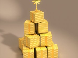 xmas gift box tree 3D Model