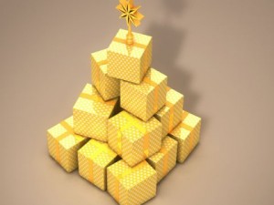 xmas gift box tree 3D Modell