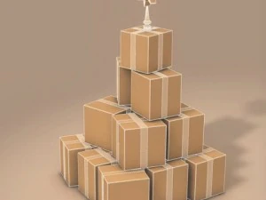 圣诞礼品盒树 3D 模型