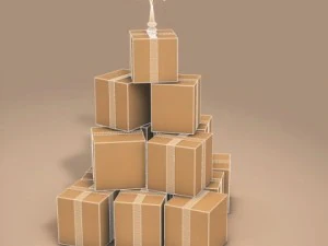 圣诞礼品盒树 3D 模型