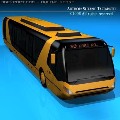 city bus 3D 模型 .c4d .max .obj .3ds .fbx .stl .blend 