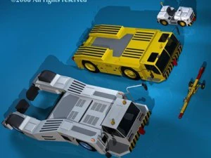 collection de tracteurs de remorquage d'a&eacute;roport Modèle 3D