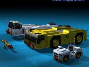 airport tow tractor collection Model 3D