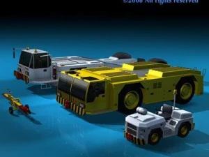 airport tow tractor collection 3D Model
