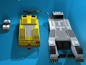 airport tow tractor collection 3D Model
