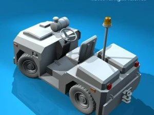 airport tow tractor collection 3D Model