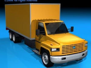 У середній вантажівці1 3D Модель