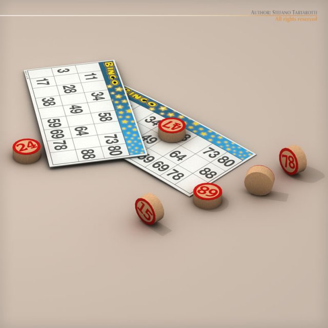 bingo game 3D Модель .c4d .max .obj .3ds .fbx .stl .blend 
