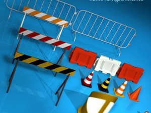 road barriers 3D Model