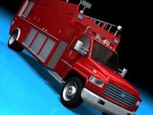 firetruck us medium 3D Model
