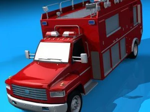 firetruck us medium 3D Model
