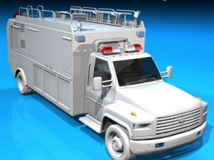 firetruck us medium 3D Model