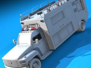 firetruck us medium 3D Model