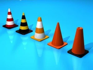 road cones collection 3D Model