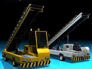 airport baggage loader vehicle 3D Model