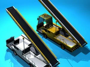 airport baggage loader vehicle 3D Model
