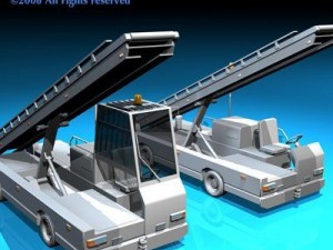 airport baggage loader vehicle 3D Model
