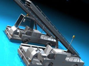 airport baggage loader vehicle 3D Model