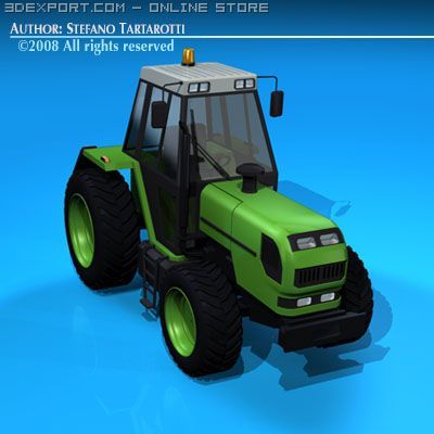 farm tractor Modello 3D .c4d .max .obj .3ds .fbx .stl .blend
