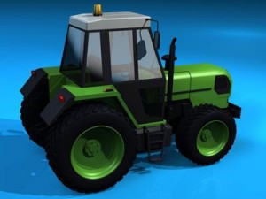 farm tractor Modello 3D