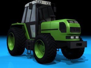 farm tractor Modello 3D