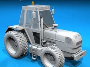 farm tractor Modello 3D