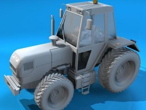 farm tractor Modello 3D