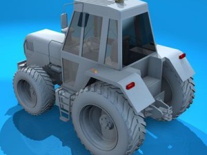 farm tractor Modello 3D