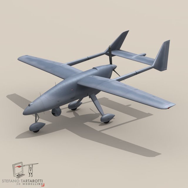 falco uav Model 3D .c4d .max .obj .3ds .fbx .stl .blend 