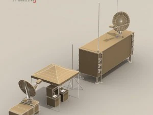 यूएवी ग्राउंड कंट्रोल स्टेशन 3D मॉडल