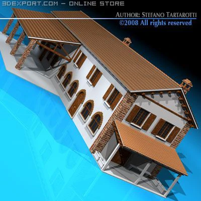 ферма 3D Модель .c4d .max .obj .3ds .fbx .stl .blend