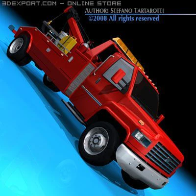 レッカー車 3Dモデル .c4d .max .obj .3ds .fbx .stl .blend 