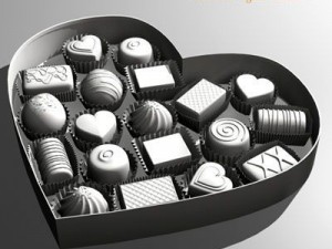chocolate valentine box Modèle 3D