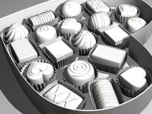 chocolate valentine box Modèle 3D