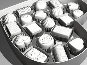 chocolate valentine box 3D Model