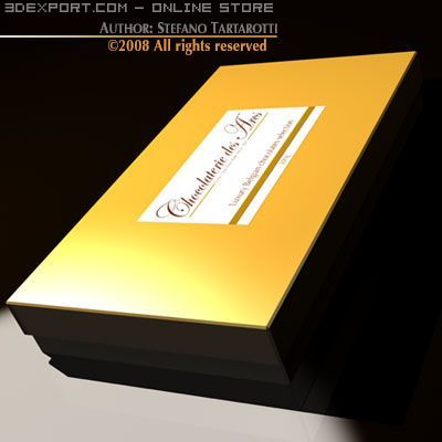 chocolate box 3D Model .c4d .max .obj .3ds .fbx .stl .blend 