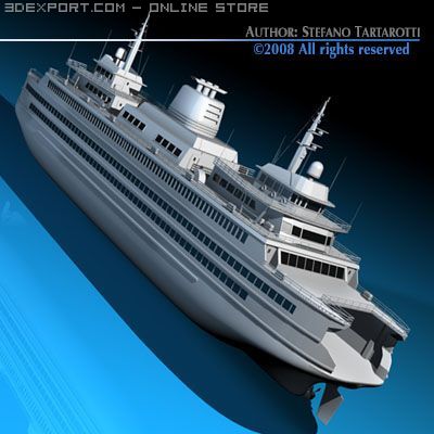 ferryboat 3D-Modell .c4d .max .obj .3ds .fbx .stl .blend 