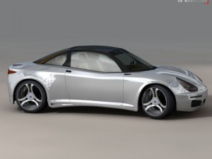 electric concept sports car 3D Model