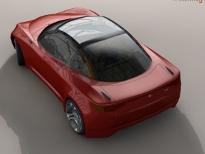 electric concept sports car Modelo 3D