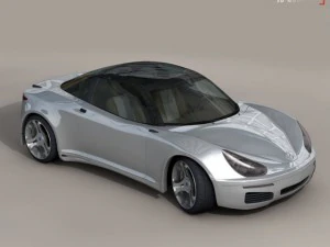 electric concept sports car 3D Model