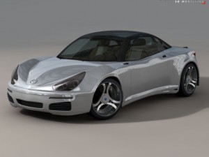 electric concept sports car Modelo 3D