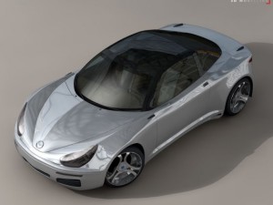 electric concept sports car Modelo 3D