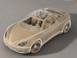 electric concept sports car Modelo 3D