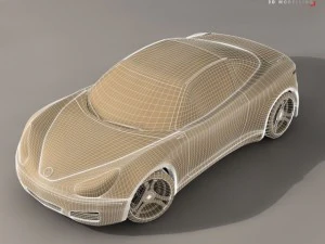 electric concept sports car 3D Model