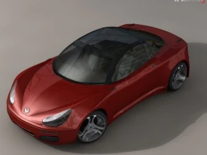 electric concept sports car 3D Model