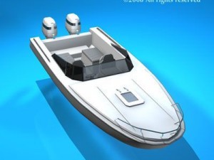 motor boat Model 3D