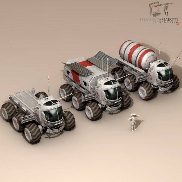 lunar vehicles collection Modèle 3D .c4d .max .obj .3ds .fbx .stl .blend 
